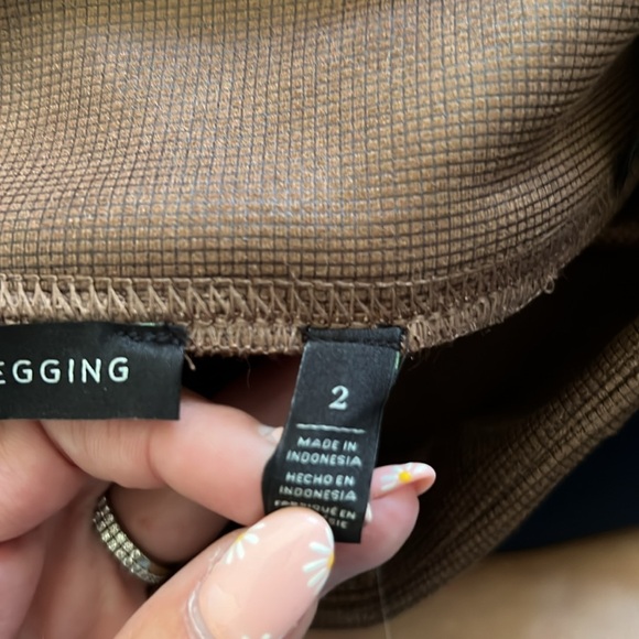 WHBM Brown suede leggings - Picture 5 of 6